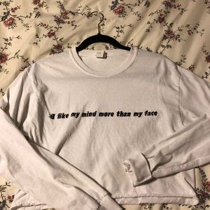 Cropped graphic long sleeve